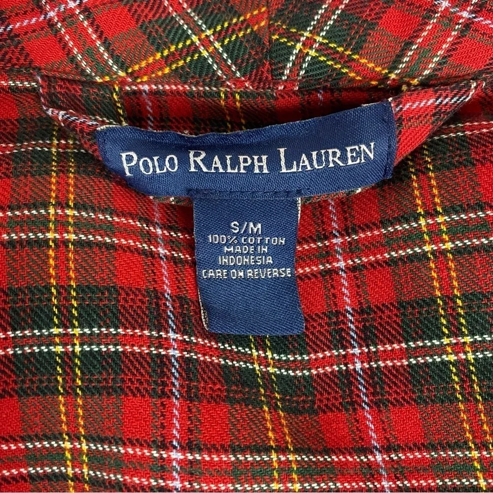 Polo Ralph Lauren Tartan Plaid Long Robe Size S/M